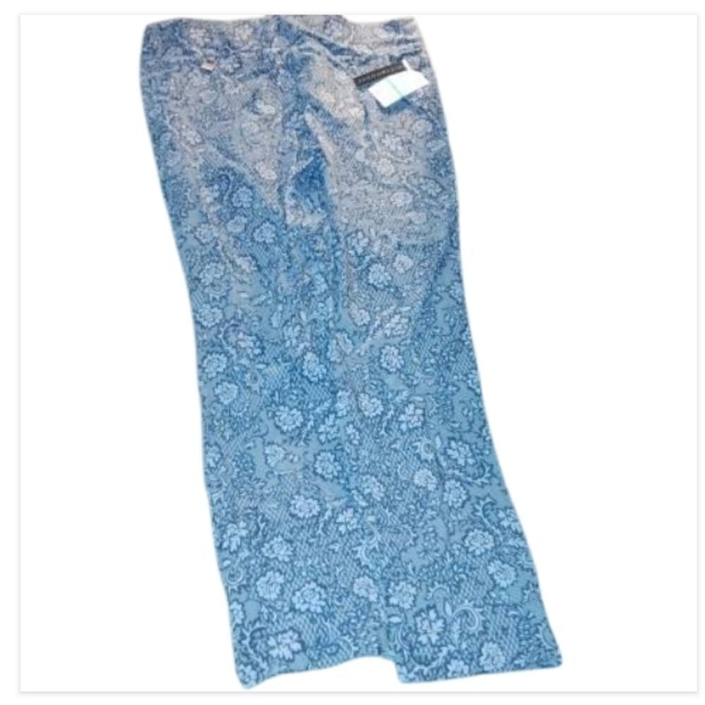 Preswick  & Moore gray floral pants nwt